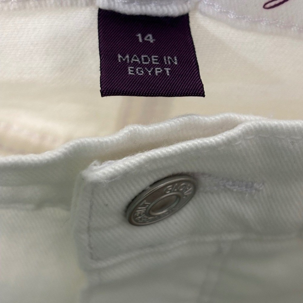 Gloria Vanderbilt Amanda Capri Jeans Vintage White Slimming Effect Womens 14 NEW - Picture 6 of 7
